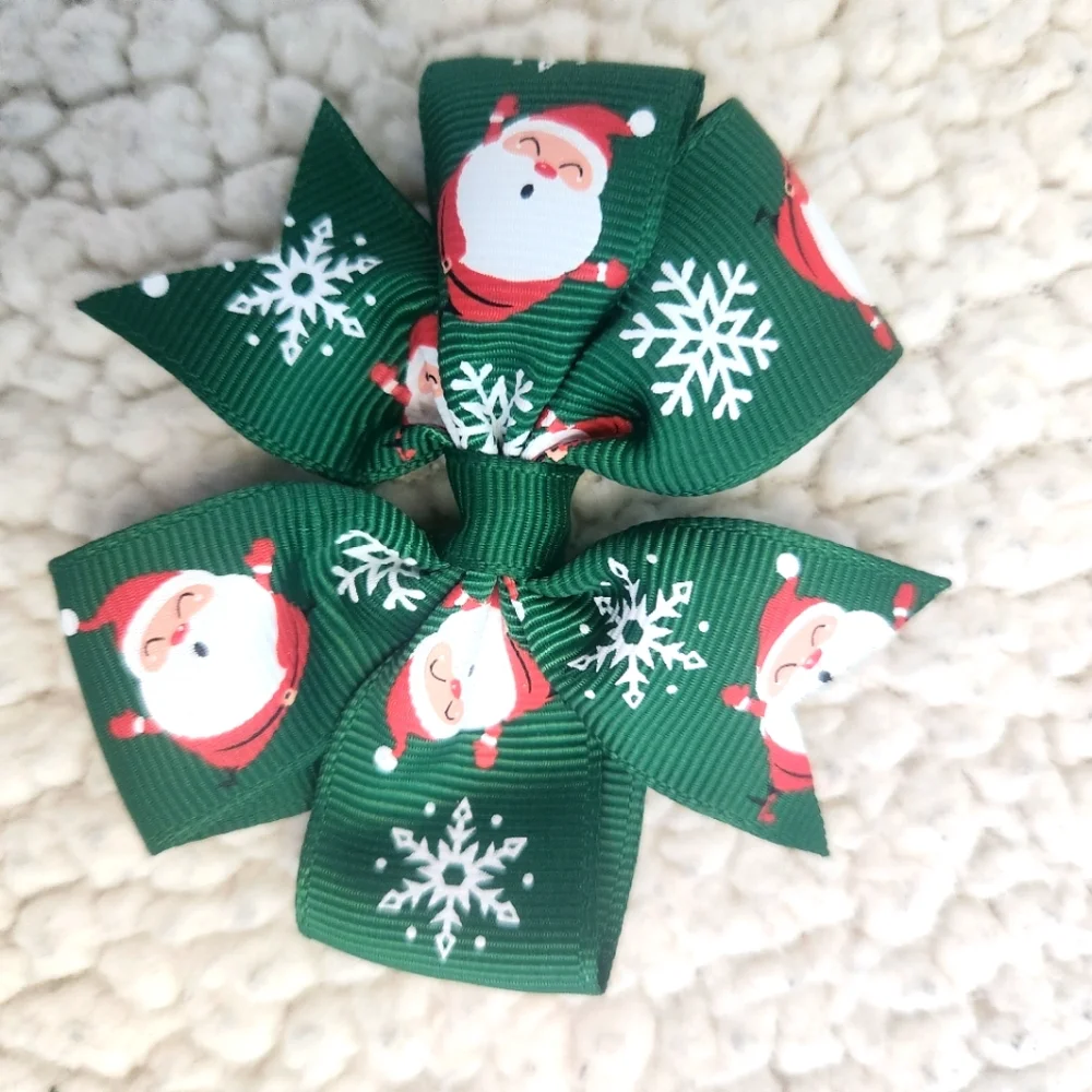Christmas Clip in bows - Picture 2 of 7